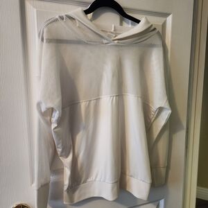 White Mesh Hoodie